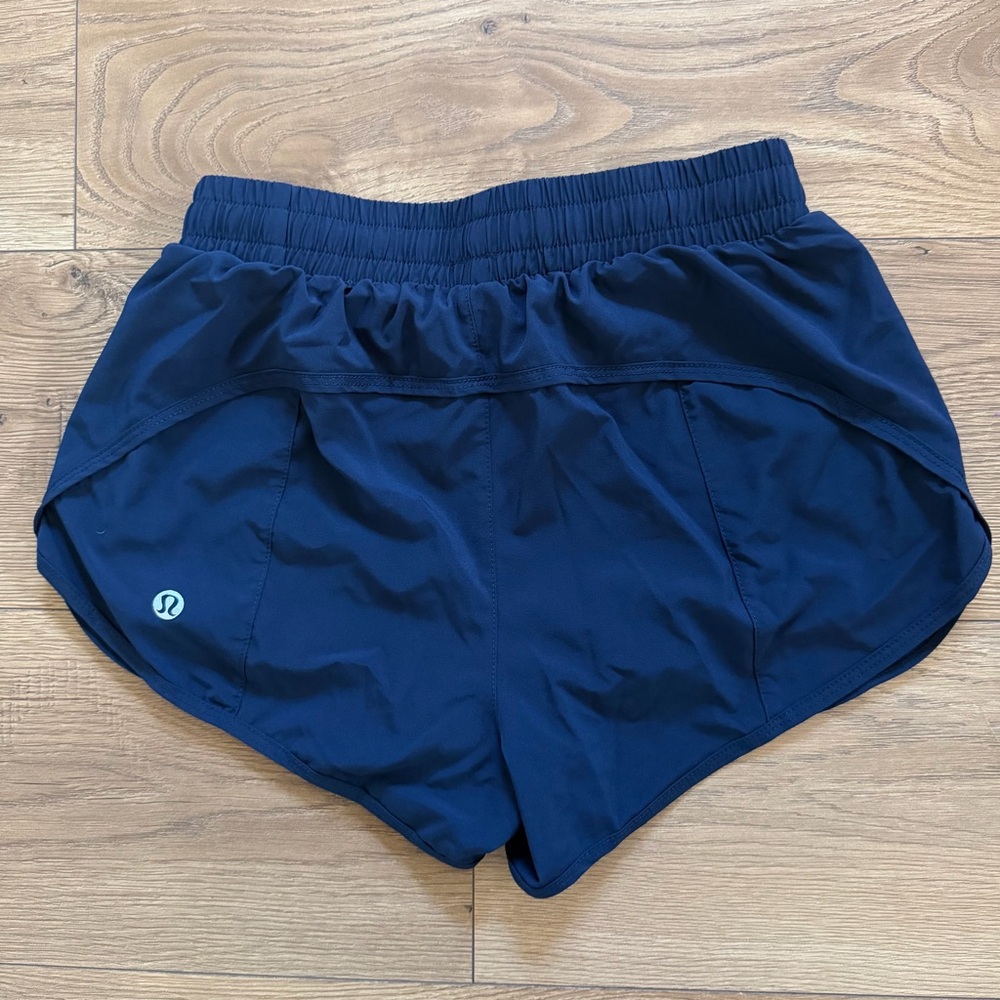 Lululemon Running Shorts Navy 2.5” Lined Zip Pockets Women’s XS 2 - Picture 3 of 5